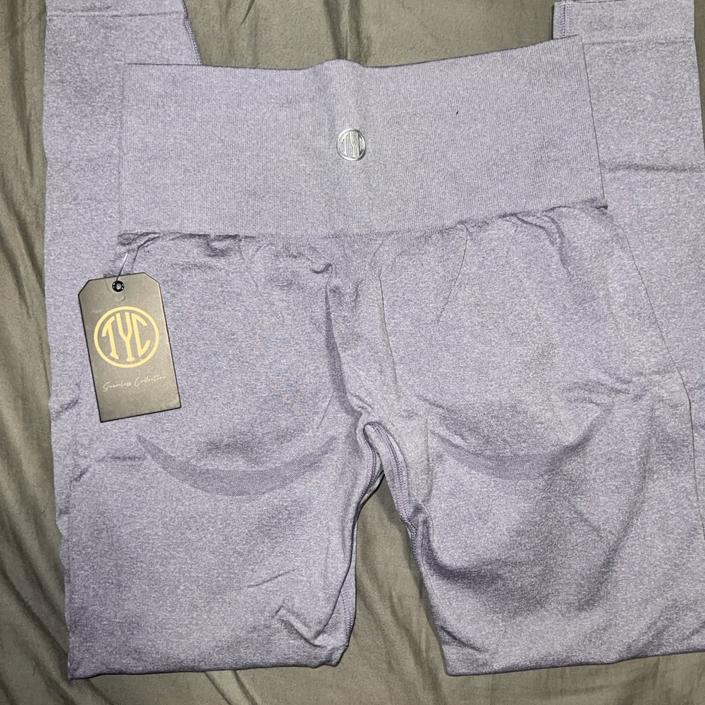 Til You Collapse Purple Leggings Comfortable Fit